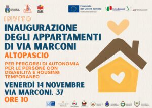 Locandina inaugurazione Housing First Altopascio 