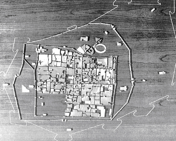 Lucca nel 1200 (Ricostruzione di Giuseppe Matraia del 1843)